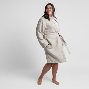 Parachute Cloud Cotton Robe, Bone, Small